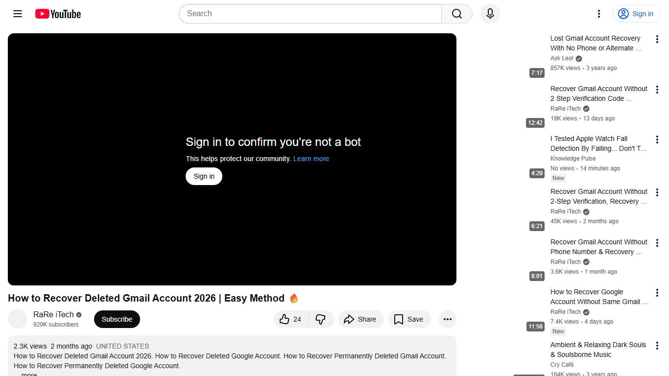 How to Recover Deleted Gmail Account 2026 | Easy Method 🔥 - YouTube