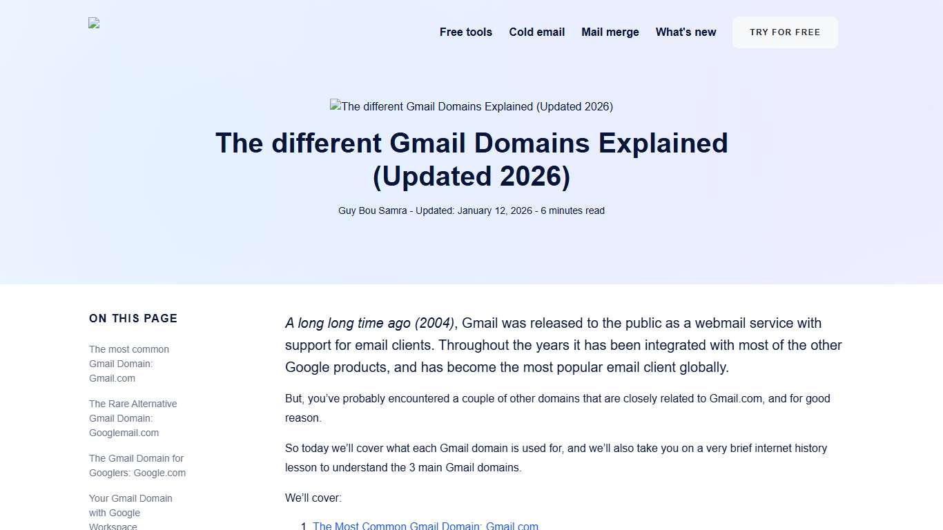 The different Gmail Domains Explained (Updated 2026)